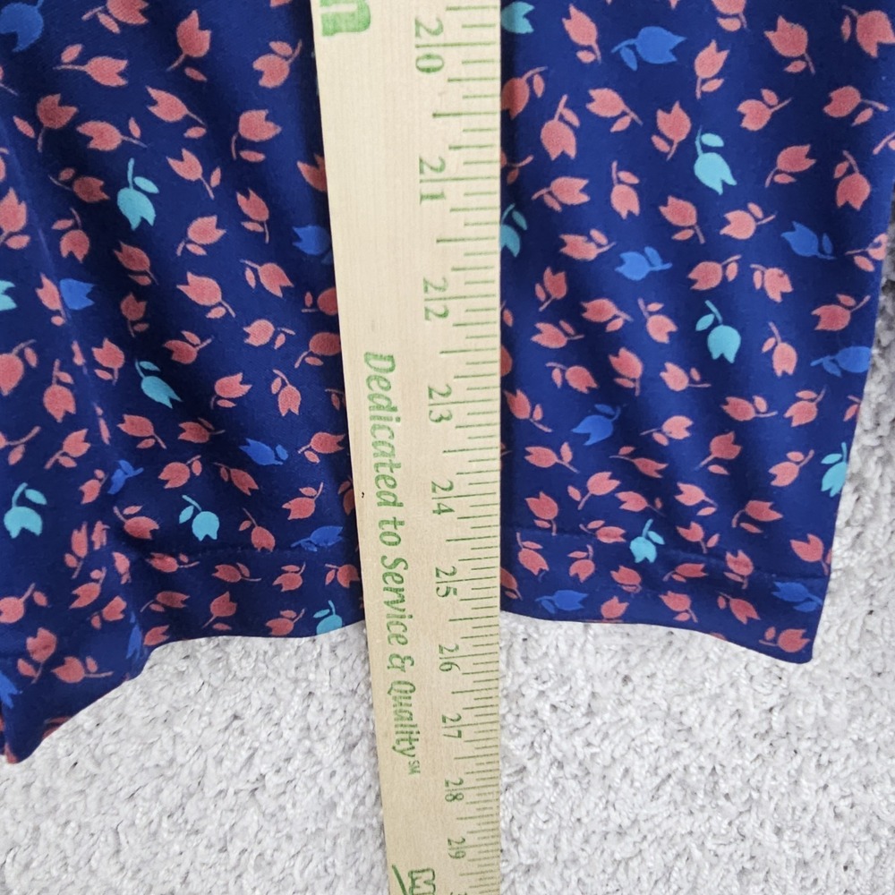 Vintage Sears Blue Tulip Perma Prest Button Shirt Size L, 29 70s All Over Print - Picture 2 of 14
